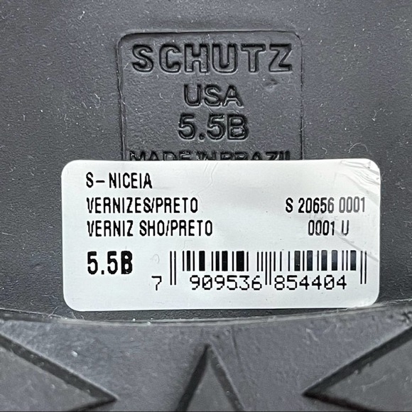 Schutz Niceia Patent Leather Hiking Boot Black 5.5 - Picture 7 of 7